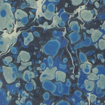 Hand Marbled Paper Stone Marble Pattern in Dark Blue ~ Berretti Marbled Arts